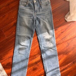 Mango Women's Light Wash Slim Straight Jeans